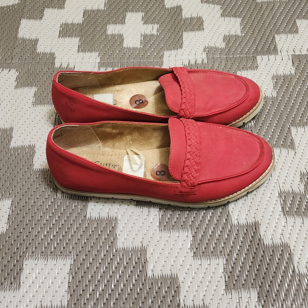 White Mountain Red Women's Flats with Braided Detail